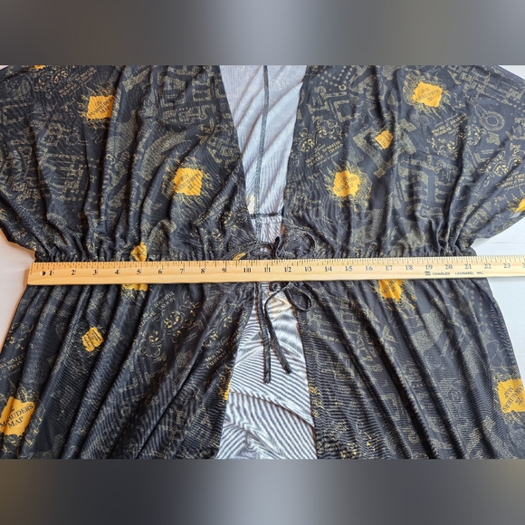 Harry Potter Torrid Size 1/2 The Marauders Map Silky Stretchy Robe Bf-2105 - Picture 5 of 9